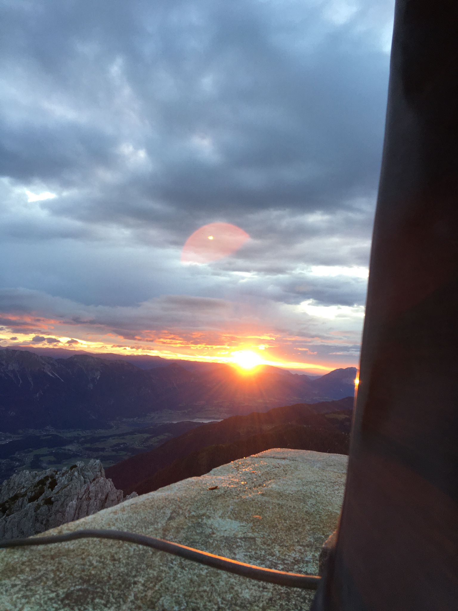 Sonnenuntergang vom Berg